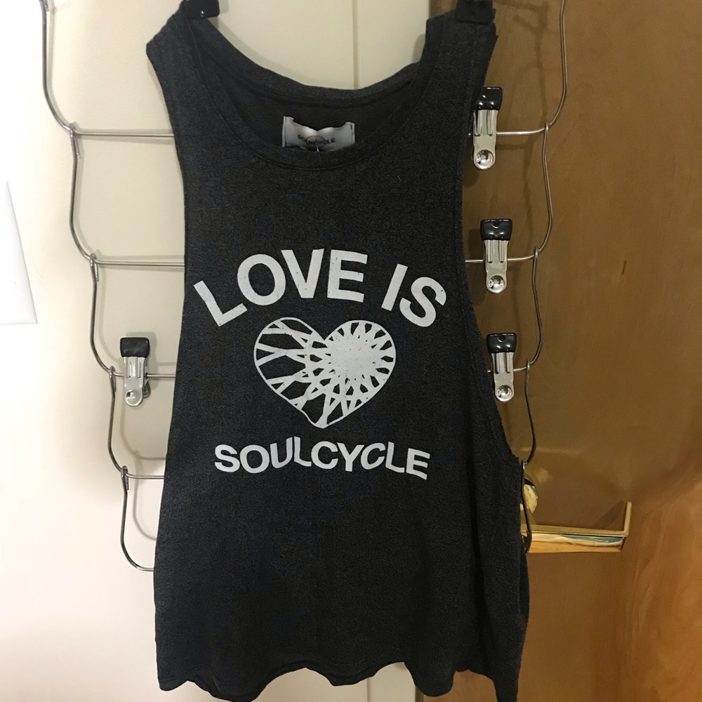 Love is Soul Drop Arm Tank CHARCOAL/BLACK (size S)